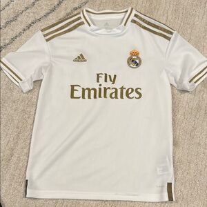 Adidas Kids White Soccer Jersey